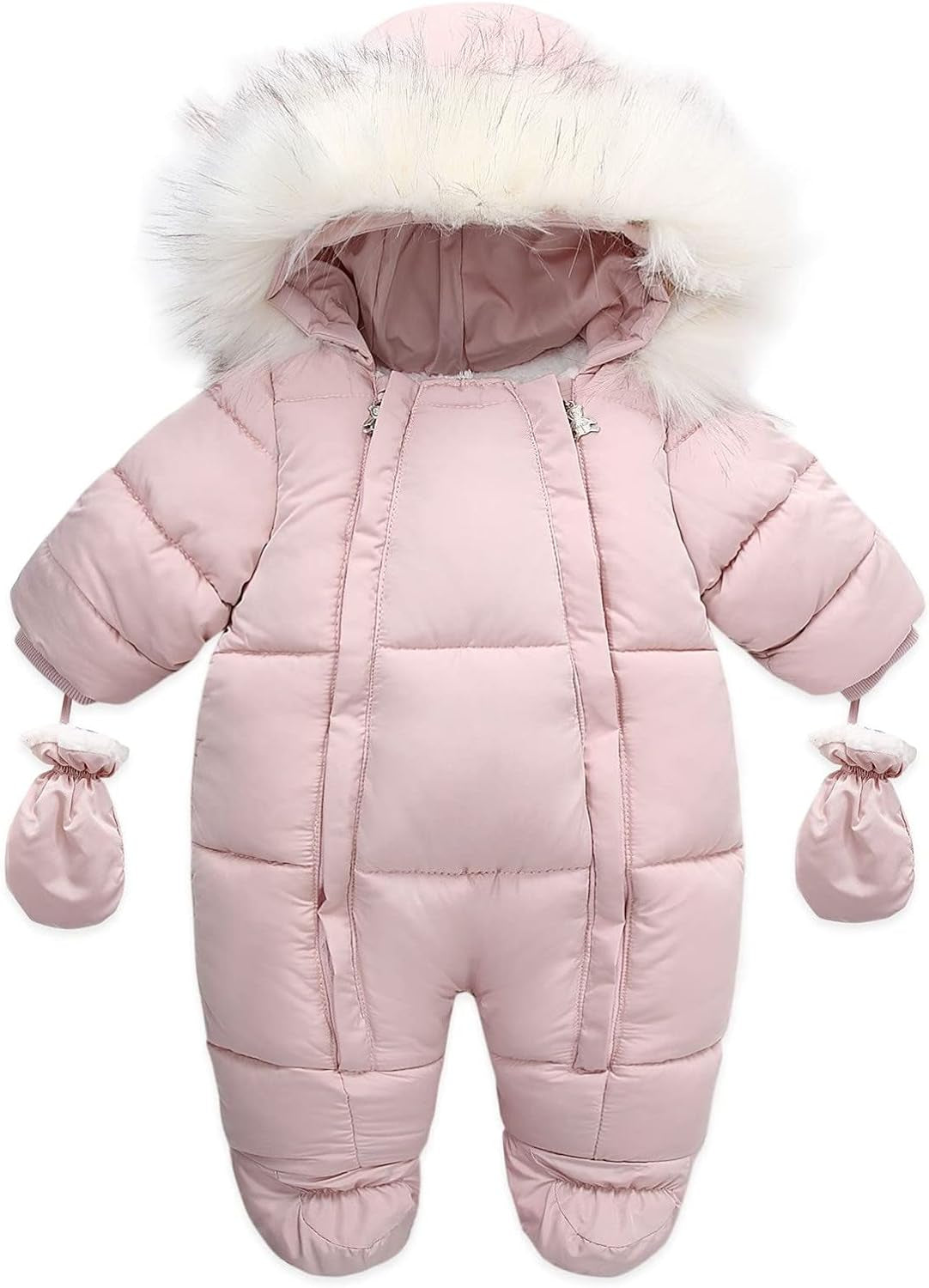 Infant Baby Girl Boy Winter Snowsuit Toddler Jacket Clothes Zipper Jumpsuit Hooded Snow Coat Romper Onesies Outwear