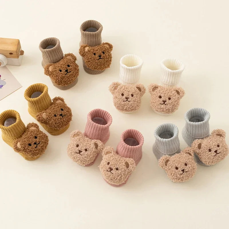 Cozy Cartoon Bear Baby Socks