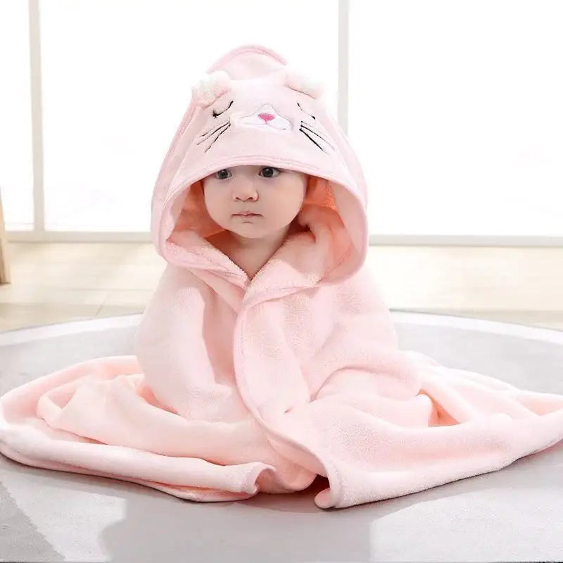 Cozy Coral Fleece Baby Towel