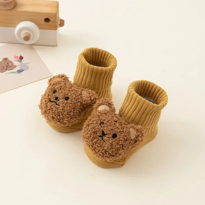 Cozy Cartoon Bear Baby Socks