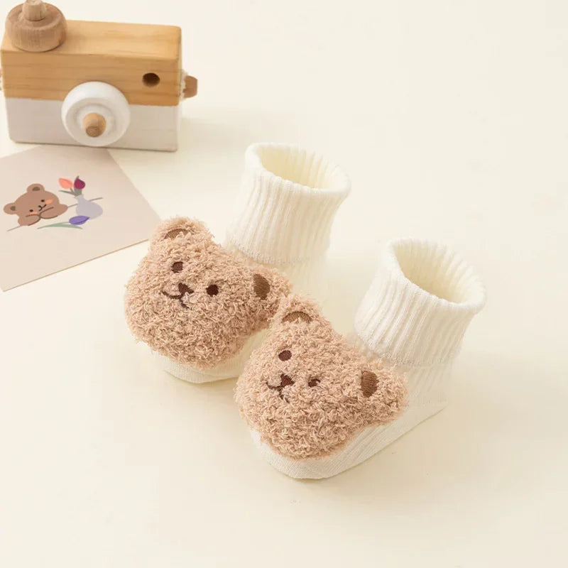 Cozy Cartoon Bear Baby Socks
