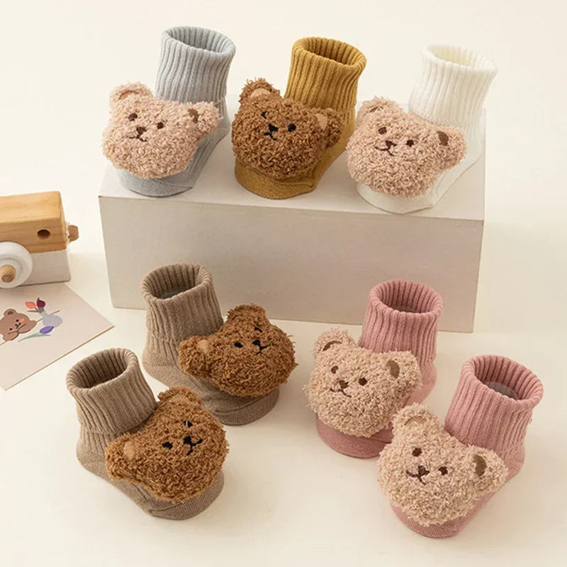 Cozy Cartoon Bear Baby Socks