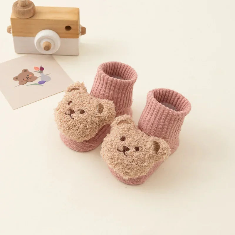 Cozy Cartoon Bear Baby Socks