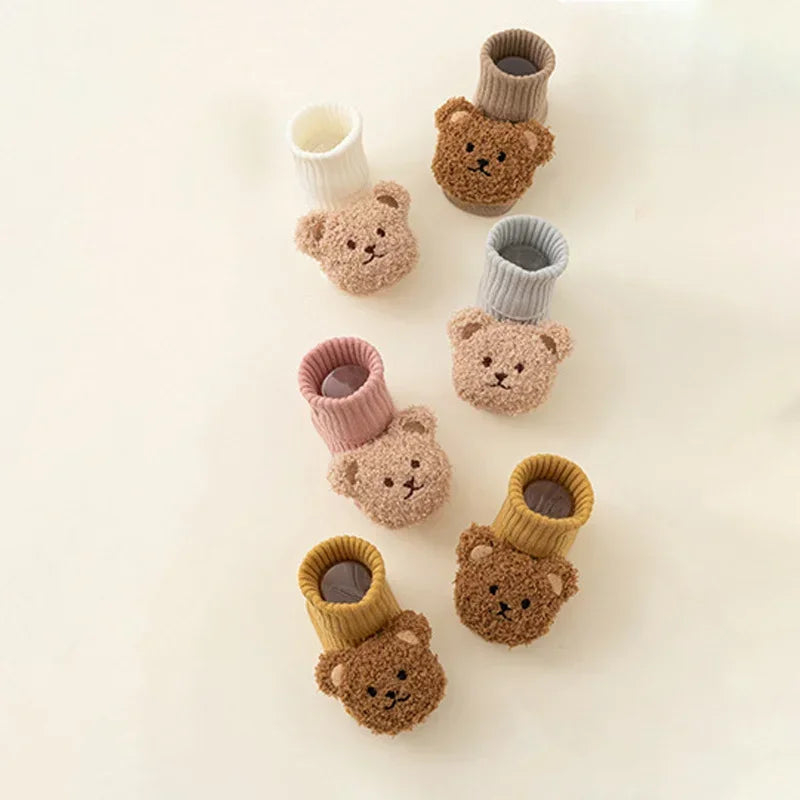 Cozy Cartoon Bear Baby Socks