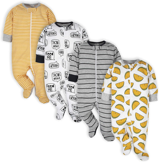 Baby-Boys 4-Pack Sleep 'N Play Footies
