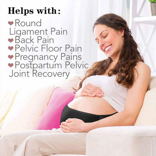 Belly Band for Pregnancy Maternity Belt Pregnancy Support Belt Bump Band Abdominal Brace Belt - Relieve Lower Back, Pelvic and Hip Pain (Black/L/Xl)